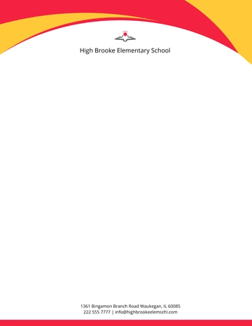 Free Education School Letterhead Template to Edit Online
