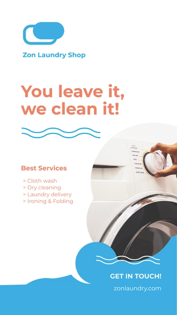Free Laundry Instagram Story Template to Edit Online