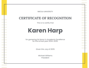 Free Certificate of Participation Template to Edit Online