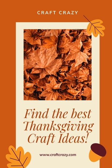 Free Thanksgiving Pinterest Pin Template to Edit Online