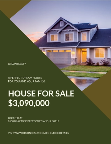 Free Sample Real Estate Flyer Template to Edit Online