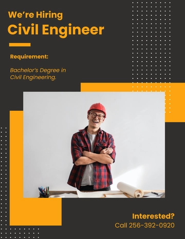 Free Construction Hiring Flyer Template to Edit Online