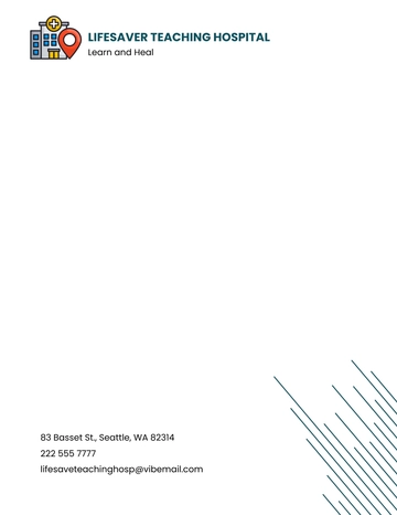 Free Teaching Hospital Letterhead Template to Edit Online