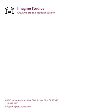 Free Creative Letterhead Template to Edit Online