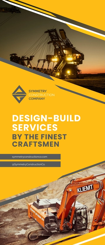 Free Simple Construction Roll Up Banner Template to Edit Online