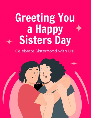 Free Happy Sisters Day Flyer Template to Edit Online