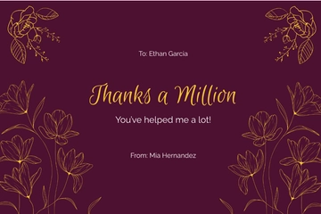 Free Floral Teacher Thank You Card Template to Edit Online