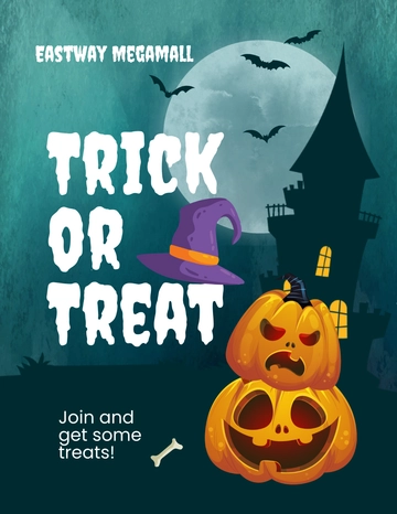 Free Halloween Trick Or Treat Flyer Template to Edit Online