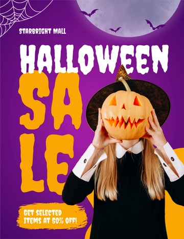 Free Halloween Sale Flyer Template to Edit Online