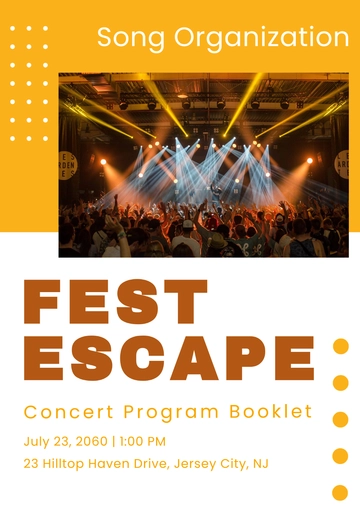 Free Program Booklet Template to Edit Online