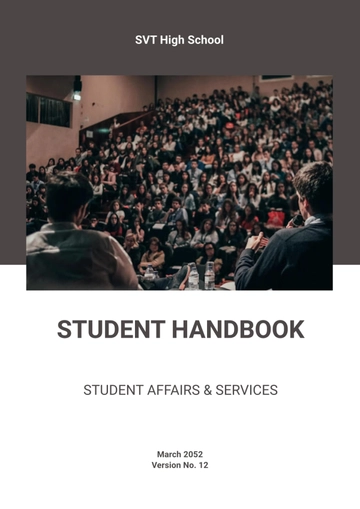 Free Student Handbook Template to Edit Online