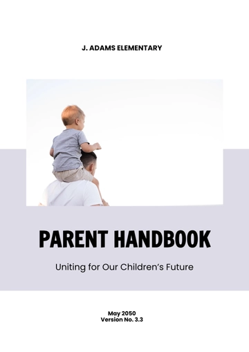 Free Daycare Parent Handbook Template to Edit Online
