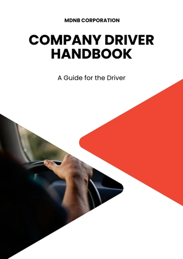 Free Company Driver Handbook Template to Edit Online