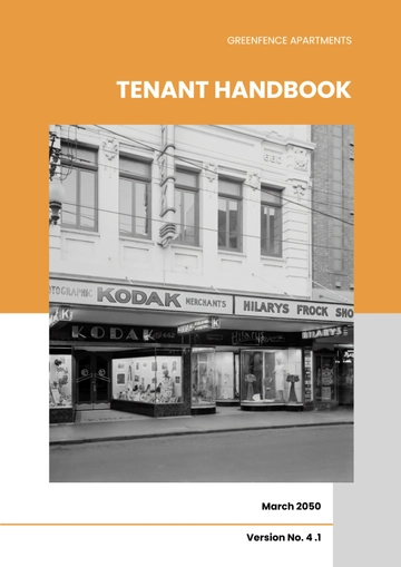Free Tenant Handbook Template to Edit Online