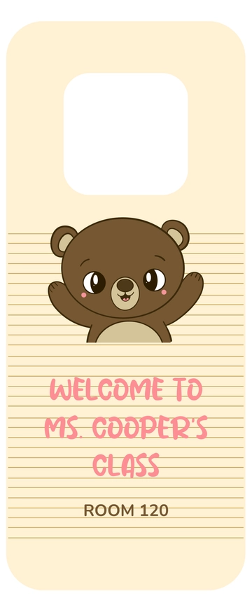 Free Teacher Door Hanger Template to Edit Online