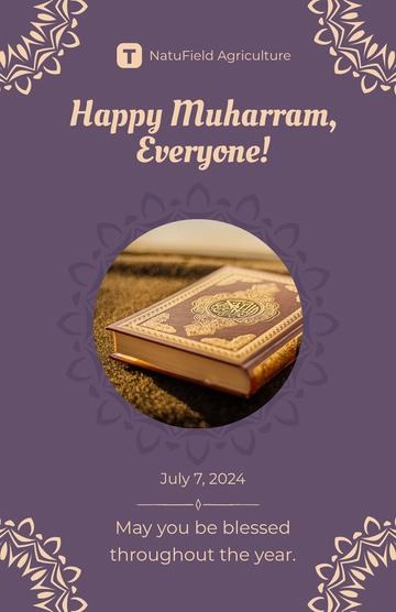 Free Happy Muharram Poster Template to Edit Online
