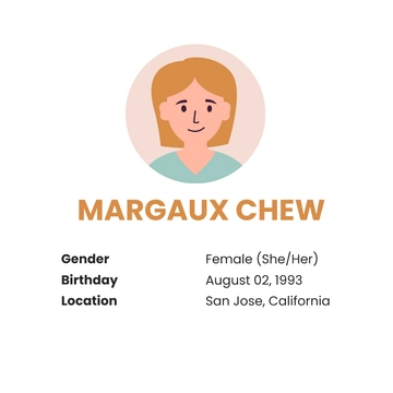 Free Young Woman Avatar Template to Edit Online