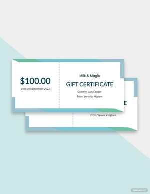 Shop Gift Certificate Template