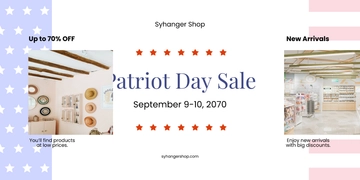 Free Patriot Day Promotion Banner Template to Edit Online