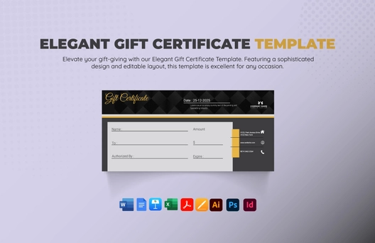 Elegant Gift Certificate Template