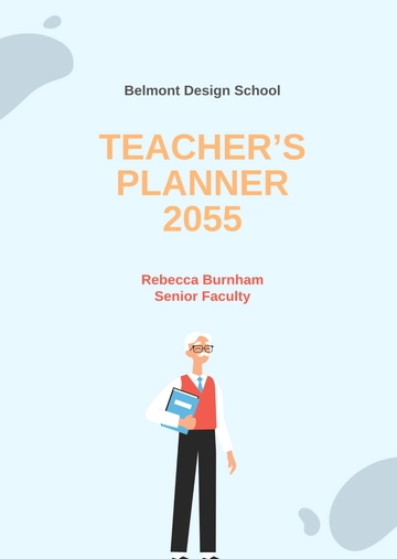 Free Teacher Planner Cover Template to Edit Online