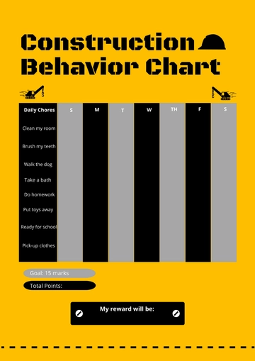 Free Construction Behavior Chart Template to Edit Online