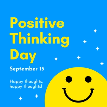 Free Positive Thinking Day Instagram Post Template to Edit Online