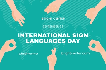 Free International Day of Sign Languages Banner Template to Edit Online