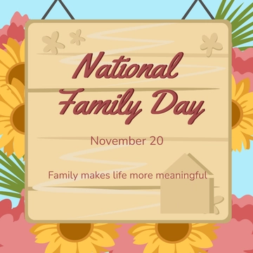 Free National Family Day Instagram Post Template to Edit Online