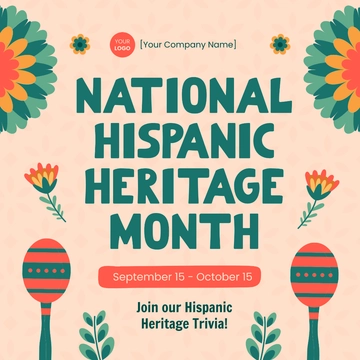 Free National Hispanic Heritage Month Instagram Post Template to Edit Online