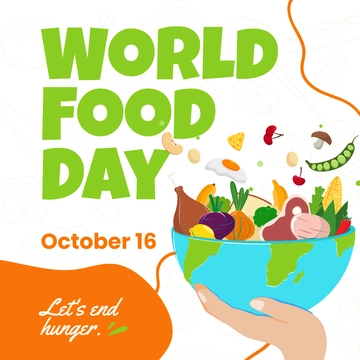 Free World Food Day Instagram Post Template to Edit Online