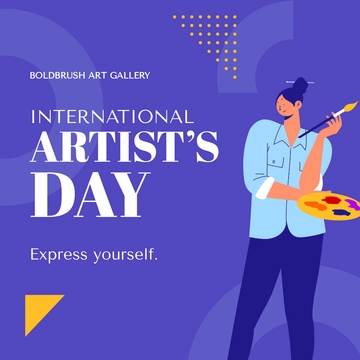 Free International Artist???s Day Instagram Post Template to Edit Online