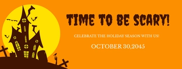 Free Halloween Facebook Cover Banner Template to Edit Online