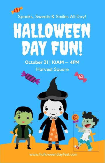 Free Halloween Day Poster Template to Edit Online