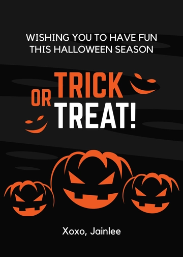 Free Halloween Wishes For Friend Template to Edit Online