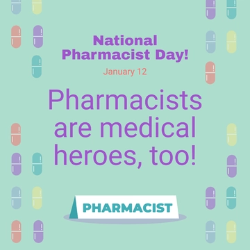 Free National Pharmacist Day Instagram Post Template to Edit Online