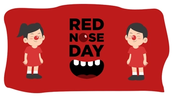 Free Red Nose Day Background Template to Edit Online