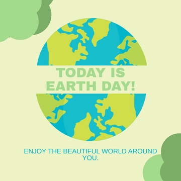 Free Earth Day FB Post Template to Edit Online