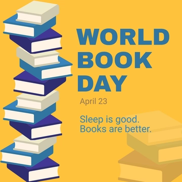 Free World Book Day FB Post Template to Edit Online