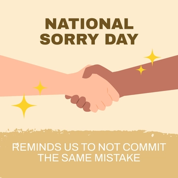 Free National Sorry Day Instagram Post Template to Edit Online