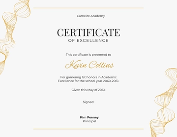 Free Student Academic Excellence Certificate Template to Edit Online