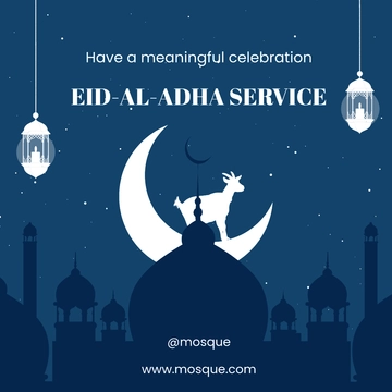 Free Eid al-Adha Instagram Post Template to Edit Online