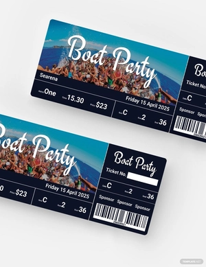 Boat Party Ticket Template