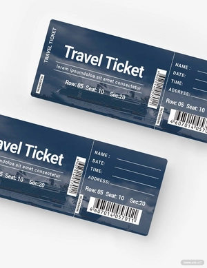 Travel Ticket Template