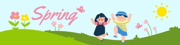 Free Spring Banner Template to Edit Online