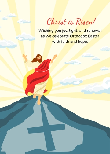 Free Orthodox Easter Message  Template to Edit Online