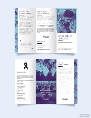 Catholic Funeral Home Tri-Fold Brochure Template