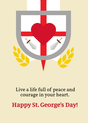 Free St. George's Day Greeting Template to Edit Online