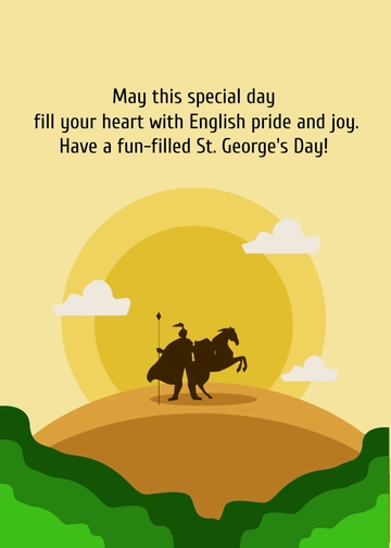 Free St. George's Day Greeting Card Template to Edit Online