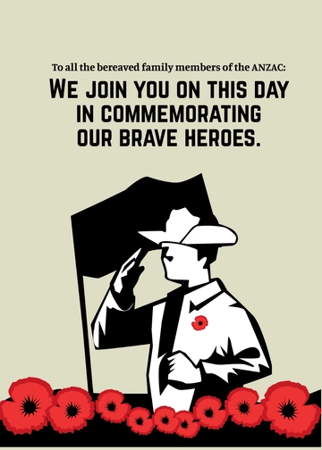 Free Anzac Day Greeting Template to Edit Online